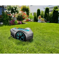 GARDENA - Tondeuse a gazon robot sileno minimo 250 – connexion bluetooth – surface tonte max 250m² – triple lames pivotantes (1520