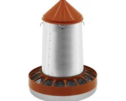 GAUN - Mangeoire à trémie volailles métal 10 kg • mangeoire volailles