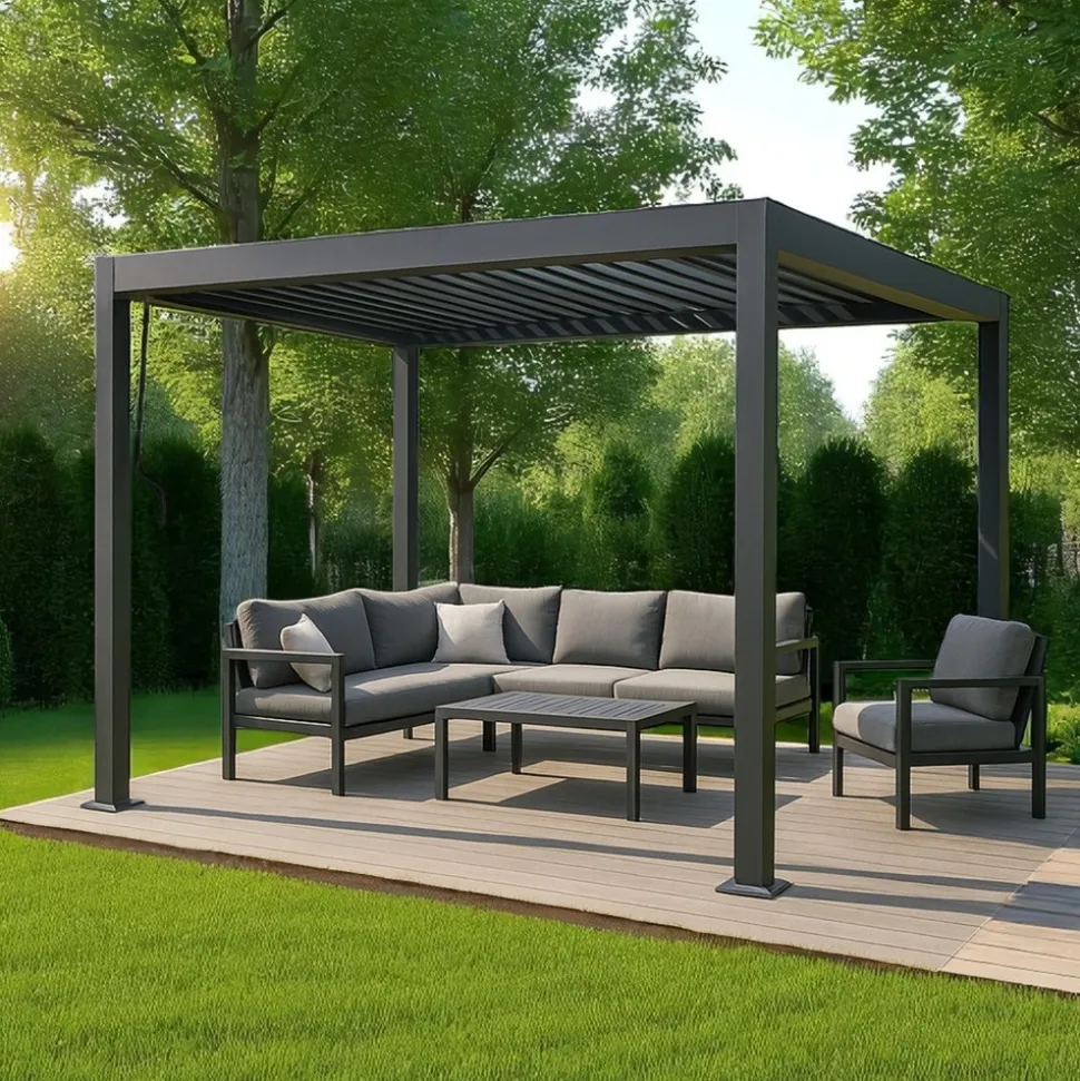 GECKO JARDIN - Pergola bioclimatique 3x3 m isis