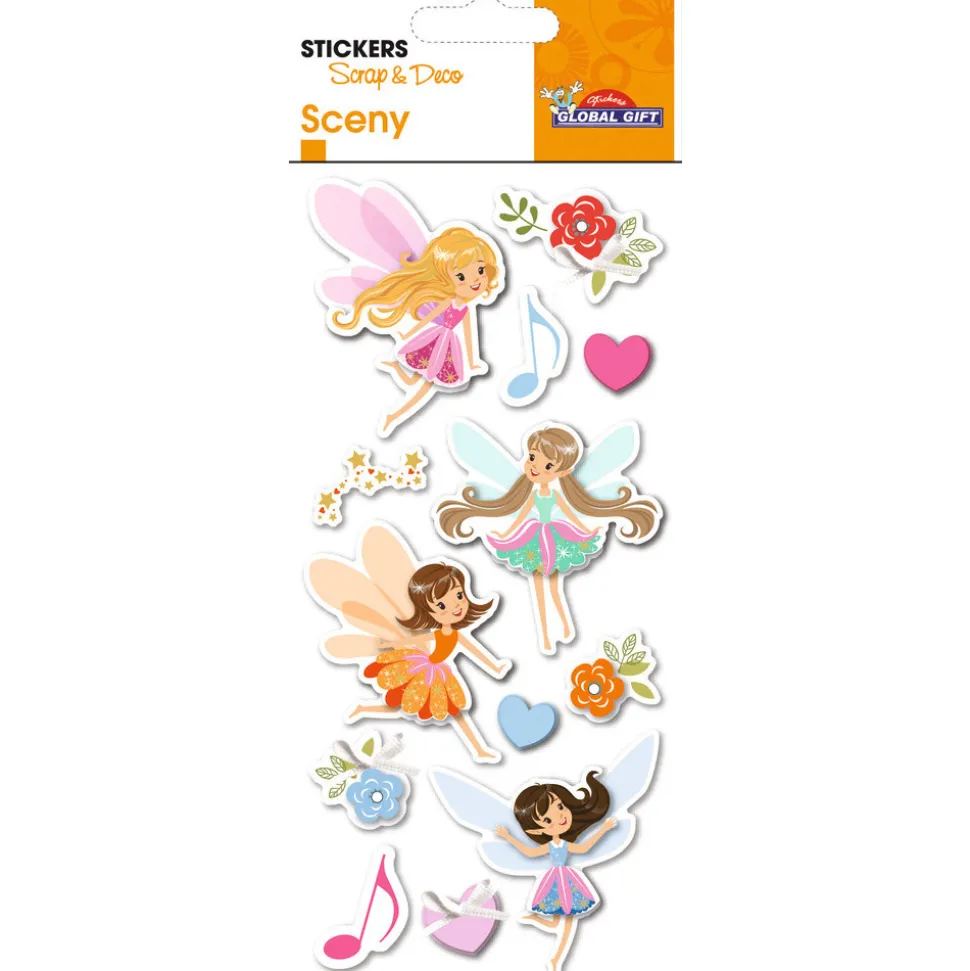 GLOBAL GIFT - Stcikers Sceny 7 x 12 cm - Différents thèmes possibles