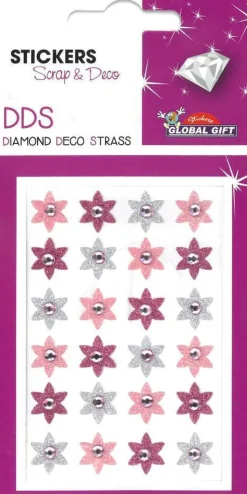 GLOBAL GIFT - Stickers Diamond Deco Strass 8 x 12 cm - Différents thèmes possibles