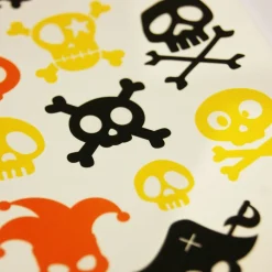 GLOBAL GIFT - Tatouages temporaires - tête de mort halloween