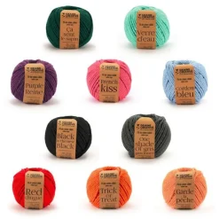GRAINE CRÉATIVE - 10 bobines de fil en coton pour macramé