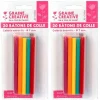 GRAINE CRÉATIVE - 40 bâtonnets de colle pour pistolet à colle ø 7 mm - couleurs
