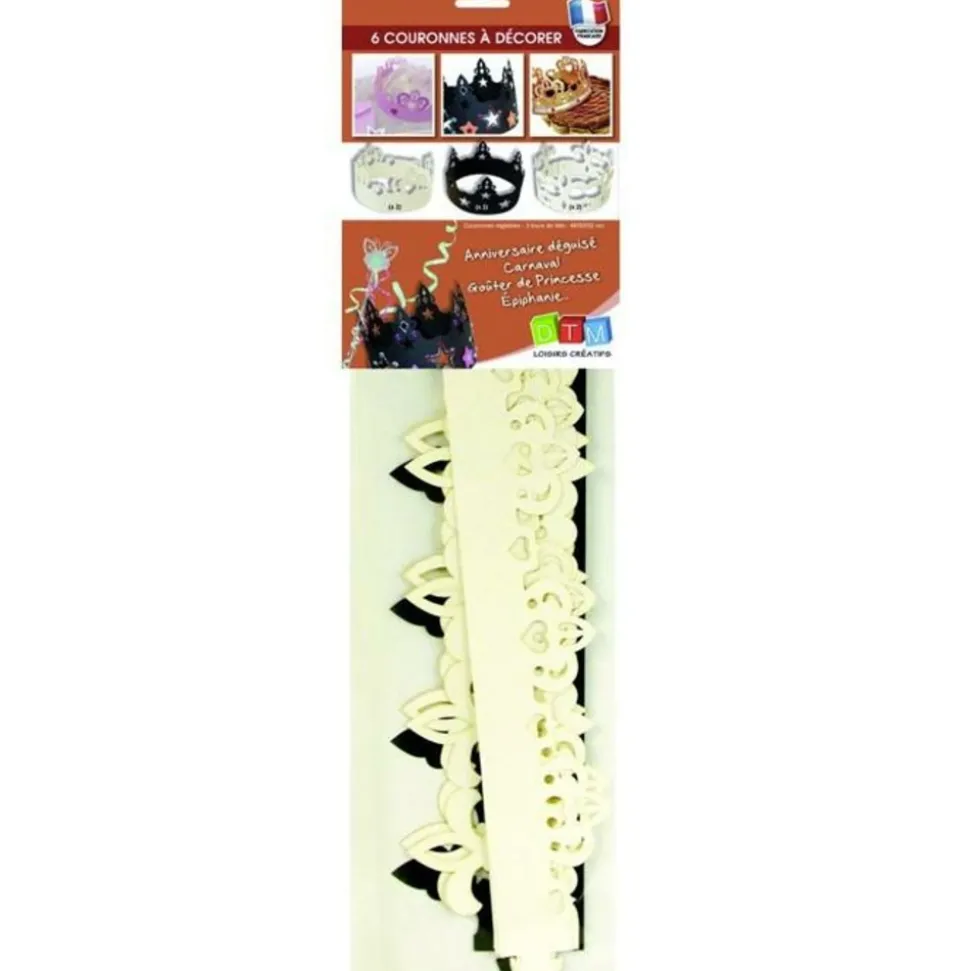 GRAINE CRÉATIVE - 6 couronnes en carton à décorer