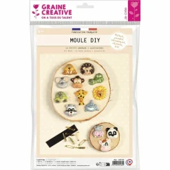 GRAINE CRÉATIVE - 4 moules alphabet et chiffres rigolos