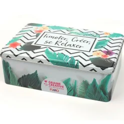 GRAINE CRÉATIVE - Boîte métallique pâte polymère - tropical