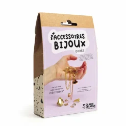 GRAINE CRÉATIVE - Coffret d'accessoires pour bijoux dorés