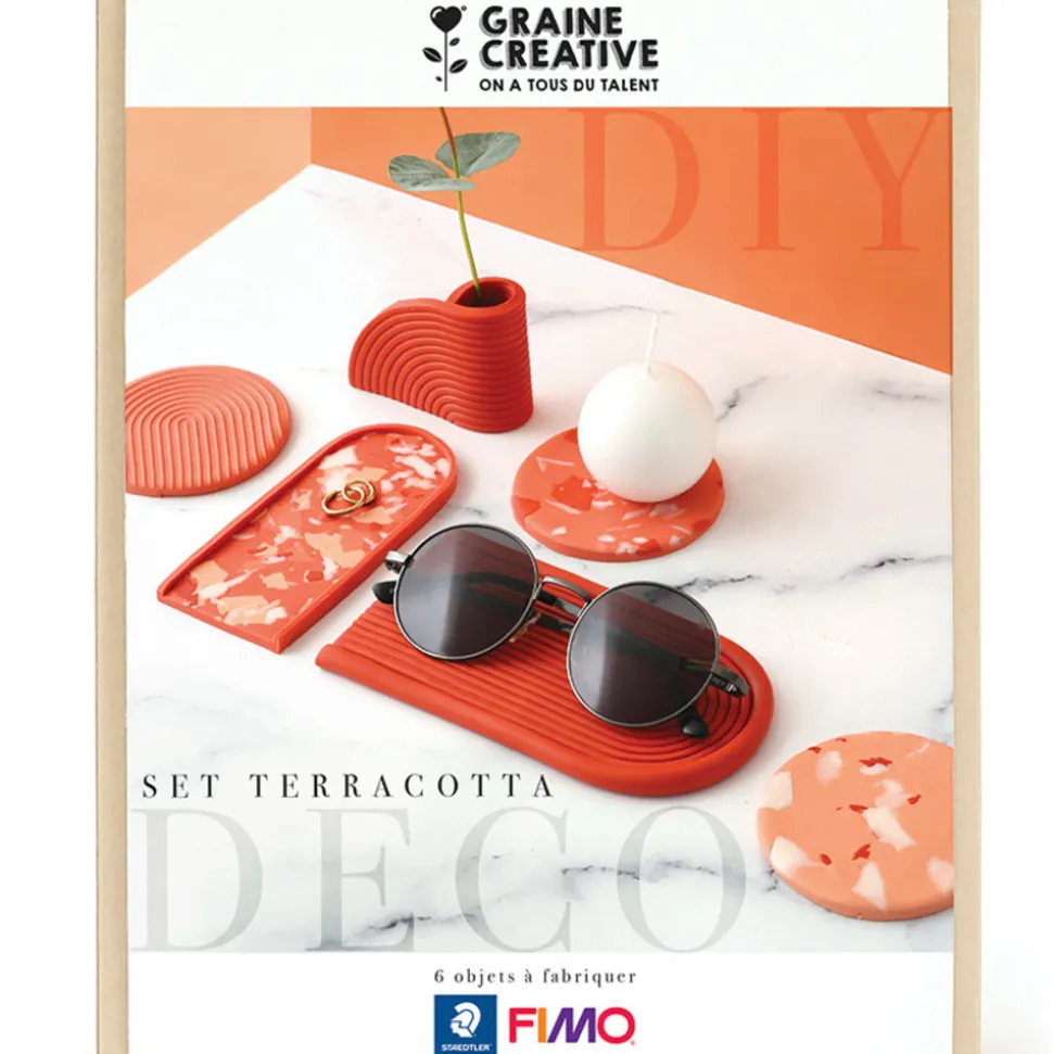 GRAINE CRÉATIVE - Coffret diy - mes objets déco - terracotta
