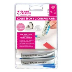 GRAINE CRÉATIVE - Colle epoxy 2 composants pour pâte polymère