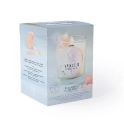 GRAINE CRÉATIVE - Kit bougie DIY de Lithothérapie Quartz Rose