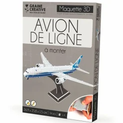 GRAINE CRÉATIVE - Maquette avion de ligne à construire soi-même