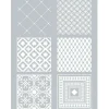 GRAINE CRÉATIVE - Pochoir pâte polymère carreaux de ciment 11,4 x 15,3 cm