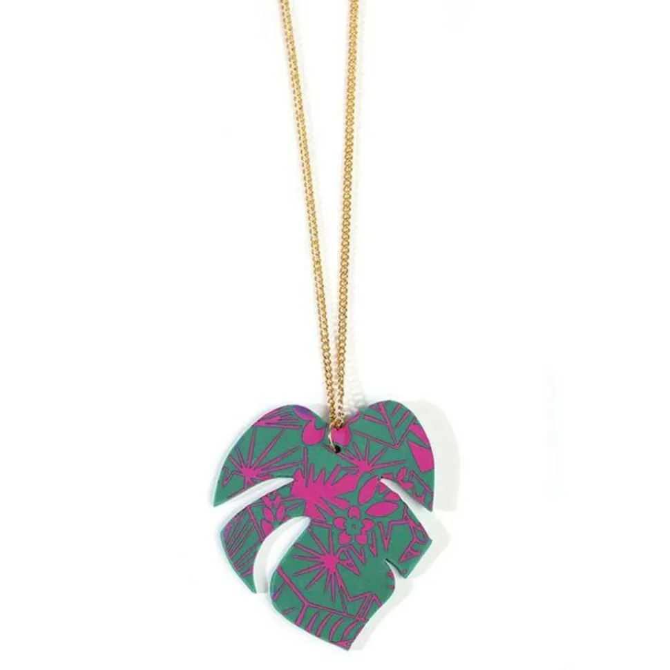 GRAINE CRÉATIVE - Pochoir pâte polymère tropical 11,4 x 15,3 cm