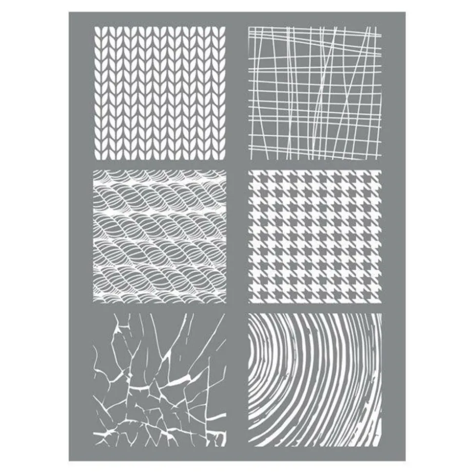 GRAINE CRÉATIVE - Pochoir pour pâte polymère 11,4 x 15,3 cm - matière