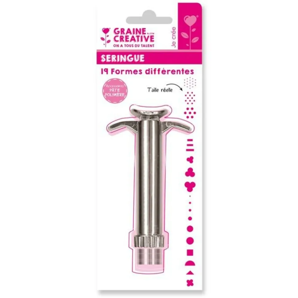 GRAINE CRÉATIVE - Seringue à piston pour pâte polymère