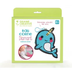 GRAINE CREATIVE - Kit diamant mosaique porte monnaie balicorne