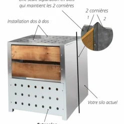 GUILLOUARD - Extension pour silo à compost acier et bois 200l
