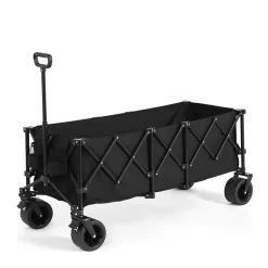 GUTENT - Chariot extensible pliable 100kg, roues tout-terrain, 300l, noir