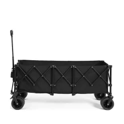 GUTENT - Chariot extensible pliable 100kg, roues tout-terrain, 300l, noir