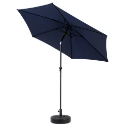 GUTENT - Parasol à manivelle,grand parapluie double face pour l'extérieur,bleu marine