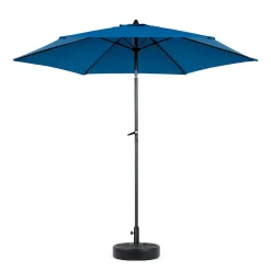 GUTENT - Parasol à manivelle,grand parapluie double face pour l'extérieur,bleu