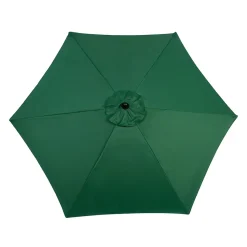 GUTENT - Parasol à manivelle,grand parapluie double face pour l'extérieur,vert foncé