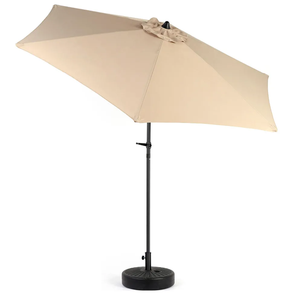 GUTENT - Parasol à manivelle,grand parapluie double face pour l'extérieur,kaki