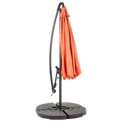 GUTENT - Parasol à manivelle,parasol extérieur double face rectangulaire grand,orange