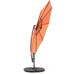 GUTENT - Parasol à manivelle,parasol extérieur double face rectangulaire grand,orange