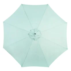 GUTENT - Parasol à manivelle,grand parasol double face rectangulaire,vert clair