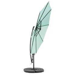 GUTENT - Parasol à manivelle,grand parasol double face rectangulaire,vert clair