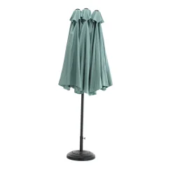 GUTENT - Parasol double face rectangulaire grand avec manivelle,vert clair