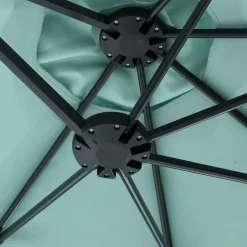 GUTENT - Parasol double face rectangulaire grand avec manivelle,vert clair