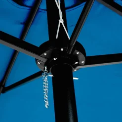 GUTENT - Parasol double face rectangulaire grand avec manivelle,bleu foncé