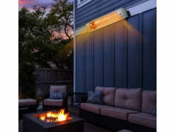 HABITAT ET JARDIN - Chauffage de terrasse infrarouge - 2000w - argenté