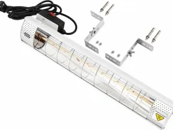 HABITAT ET JARDIN - Chauffage de terrasse infrarouge - 2000w - argenté