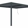 HABITAT ET JARDIN - Pergola adossée en aluminium "windsor" - gris anthracite - 3 x 4 m