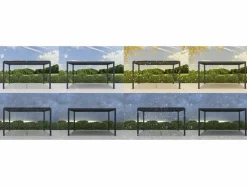 HABITAT ET JARDIN - Pergola bioclimatique en aluminium "windsor" - 3 x 4 m - anthracite