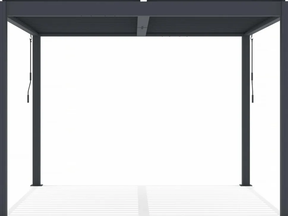 HABITAT ET JARDIN - Pergola bioclimatique en aluminium "windsor" - 3 x 3 m - anthracite