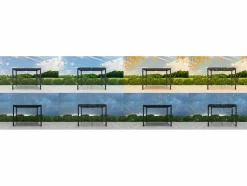 HABITAT ET JARDIN - Pergola bioclimatique en aluminium "windsor" - 3 x 3 m - anthracite