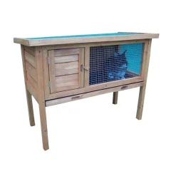 HABRITA - Clapier sur pieds 2-3 animaux / Toit 1 pente bitumé