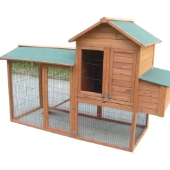 HABRITA - Poulailler Bi-corps 2.13 m2 pour 5/8 poules - 227x94x151cm