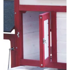 HABRITA - Poulailler standard bi-corps pour 3 poules avec pondoir - 152x62x92 cm