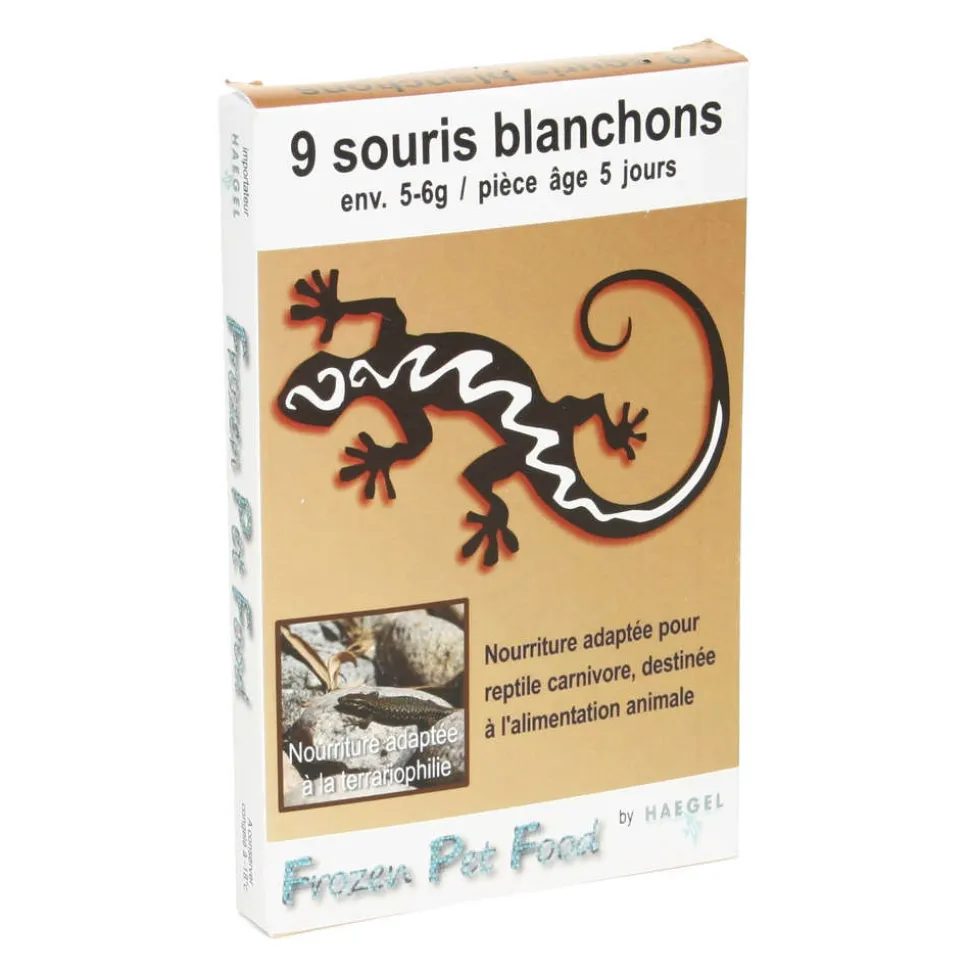 HAEGEL - Souris blanchons 5 jours, 5-6 gr (9 pièces)