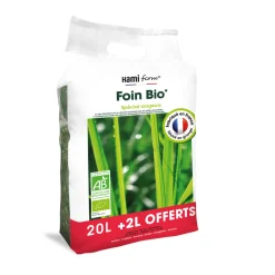 HAMI FORM - Foin Bio pour rongeurs 20L + 2L offerts