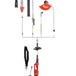 HECHT - H 690 3en1 outil multifonctionnel electrique debroussailleuse tronconneuse