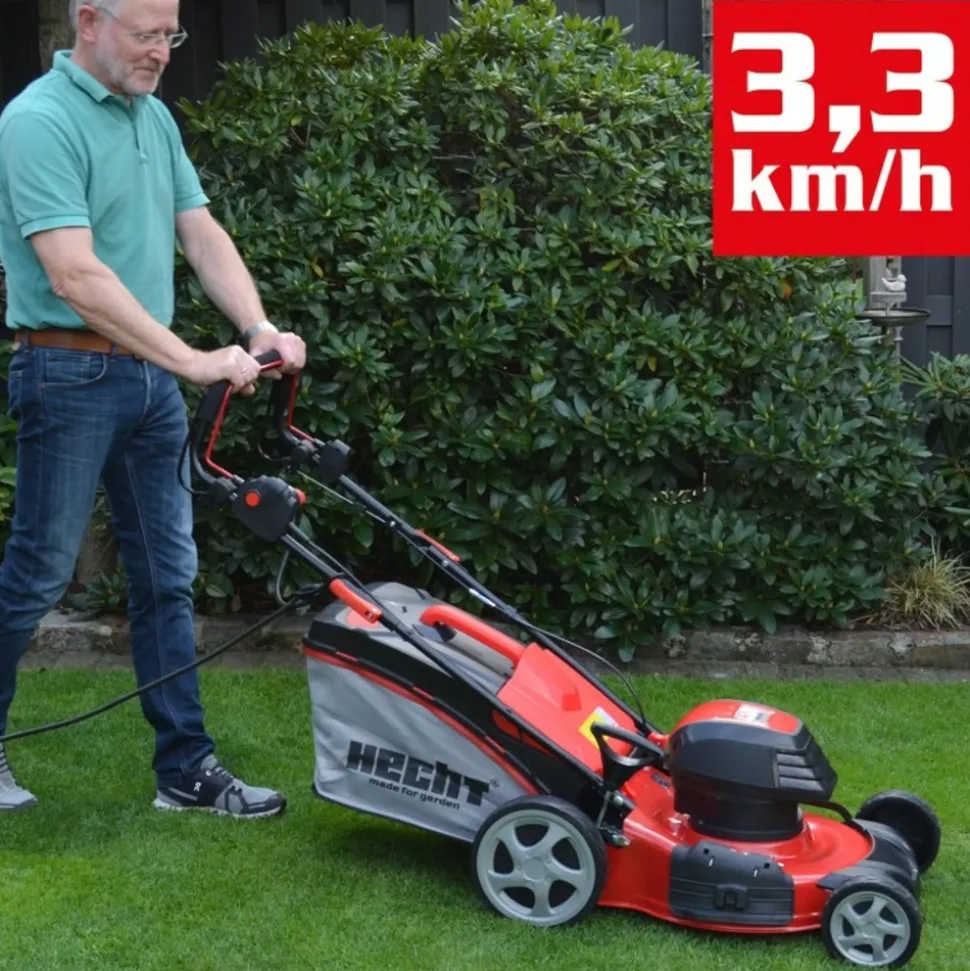 HECHT - H 1802 s tondeuse à gazon électrique 5en1 1800w largeur coupe 46cm bac 50l 7hauteur de coupe 25-75mm
