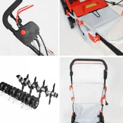 HECHT - H 1683 scarificateur aérateur électrique 2en1 1600w 8 couteaux doubles 24griffres avec profondeur réglable