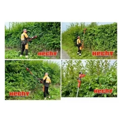 HECHT - H 675 taille haie telescopique 750 w 2.35 m a 2.80 m double coupe epee